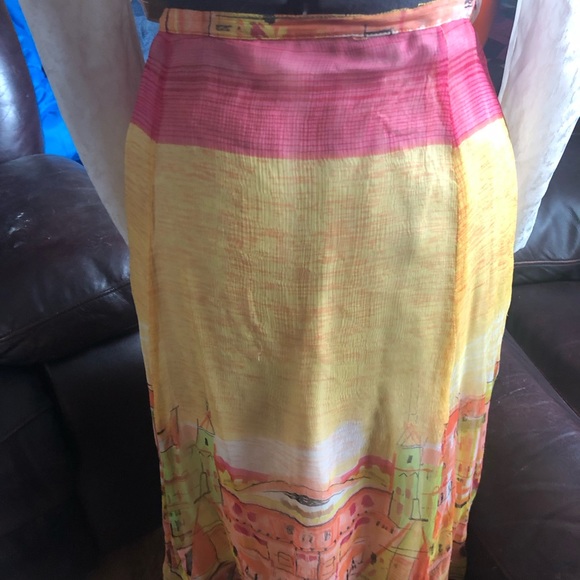 Raindrops Rayon Boho Skirt - Picture 5 of 8